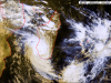 Foto satellitare del ciclone haruna